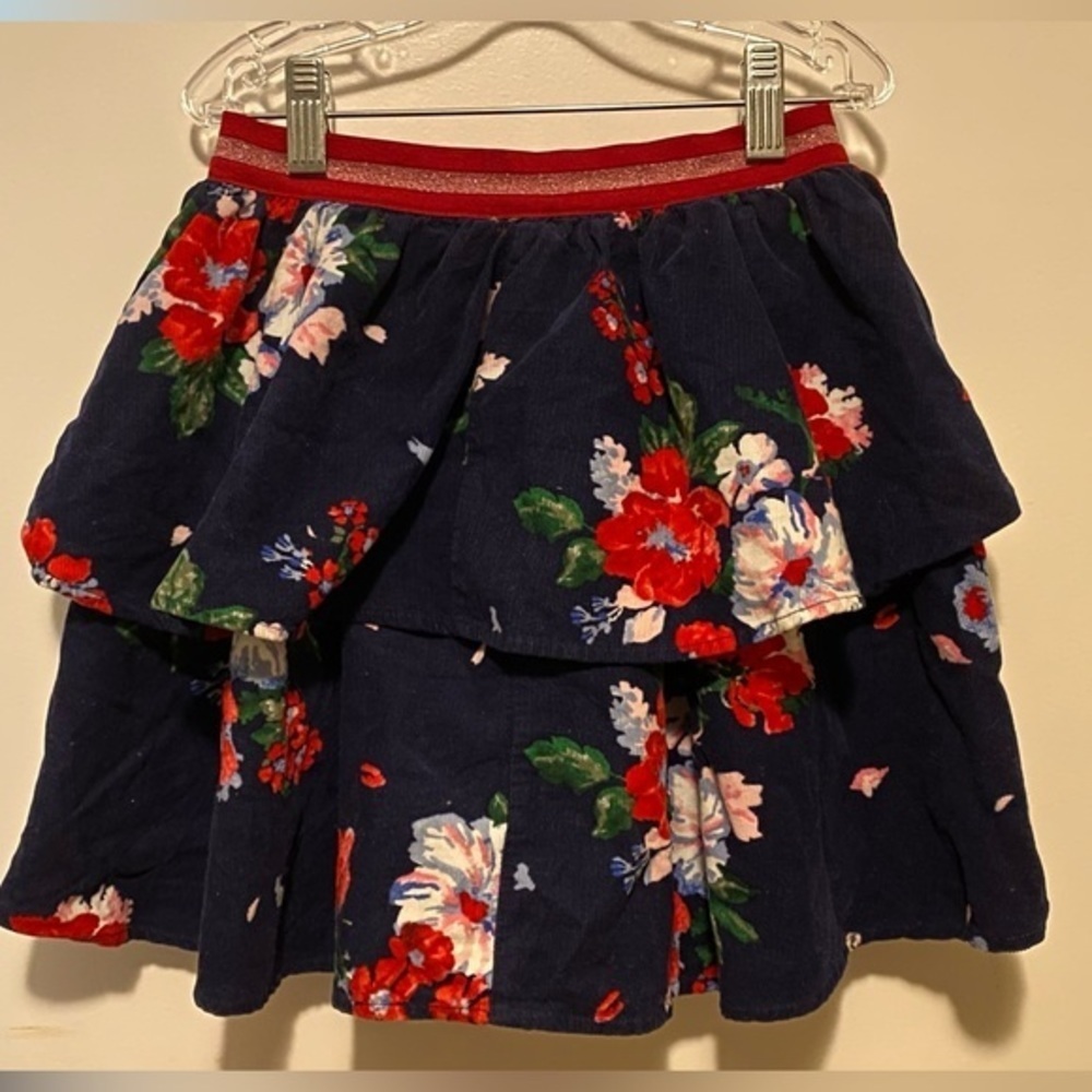 Joules Girls Ruffle Tiered Ruffles Floral Skirt 7-8Y - Picture 2 of 7
